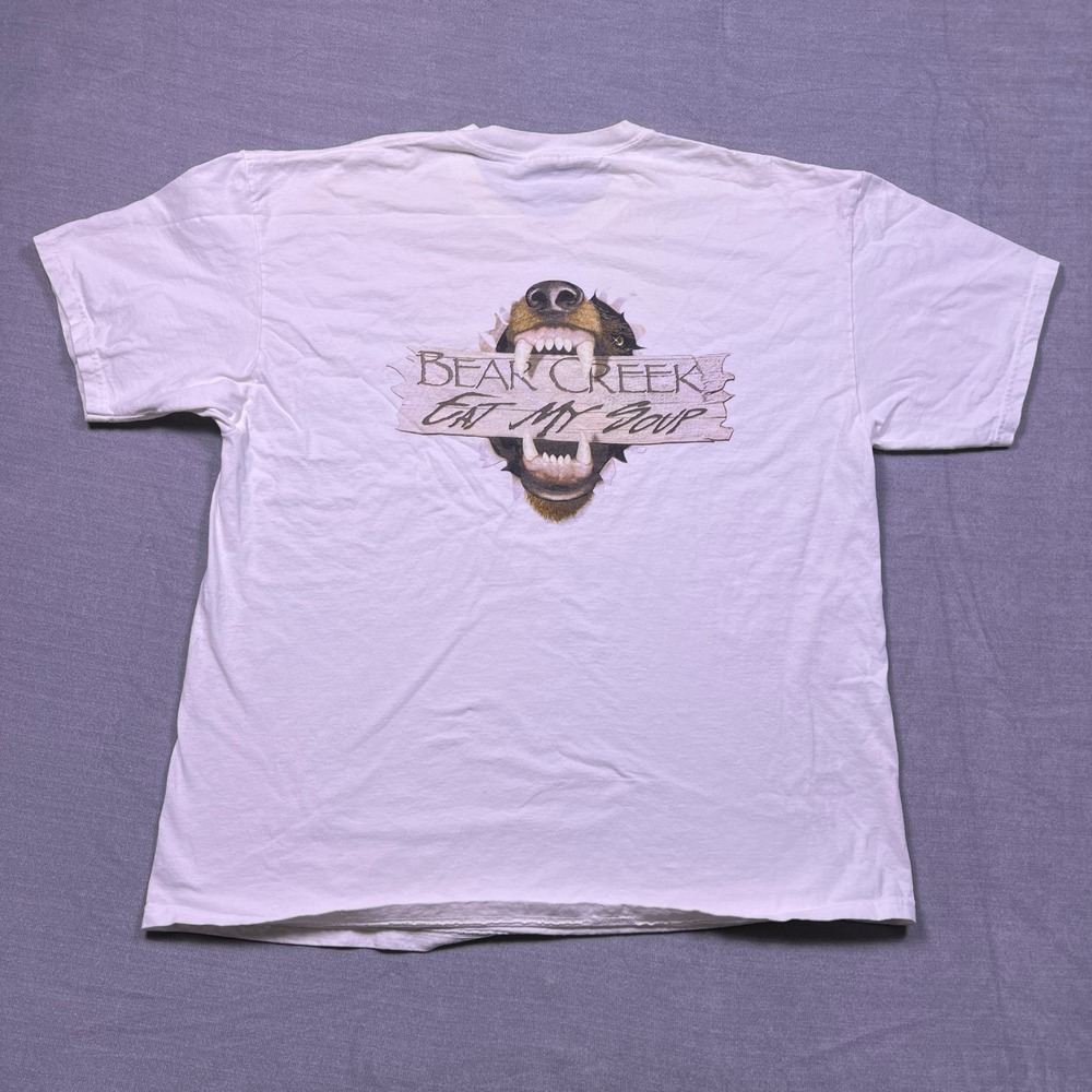 Port and Company White Bear Creek Eat My Soup Graphic‎ T Shirt Mens XL